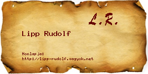 Lipp Rudolf névjegykártya